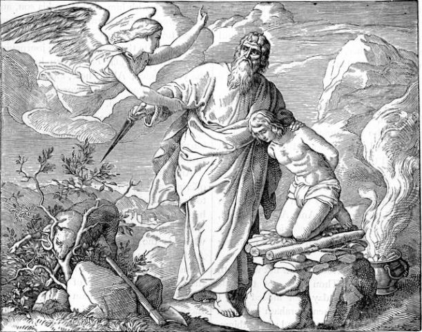 Abraham and Isaac, Henry Davenport Northrop, 1894, Treasures of the Bible, illustration.