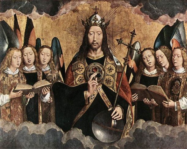 Hans_Memling_-_Christ_Surrounded_by_Musician_Angels_-Christ the King